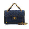 CHANEL MATELASSE CHAIN SHOULDER BAG BLUE DENIM GOLD HARDWARE 90341448