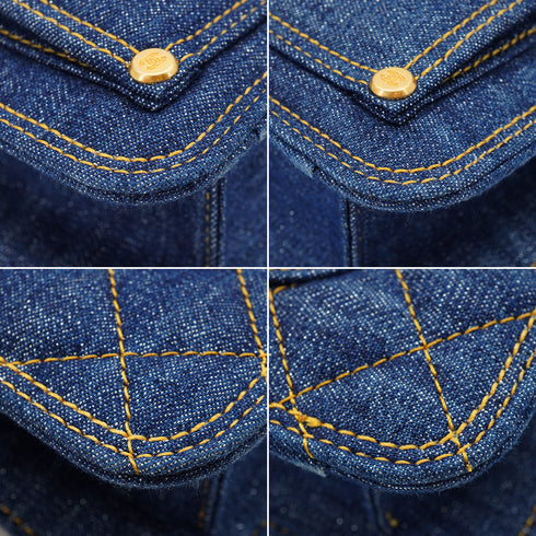 CHANEL MATELASSE CHAIN SHOULDER BAG BLUE DENIM GOLD HARDWARE 90341448
