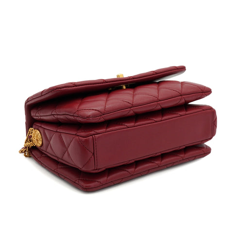 CHANEL MATELASSE CHAIN SHOULDER BAG BORDEAUX LAMB SKIN GOLD HARDWARE 90334160