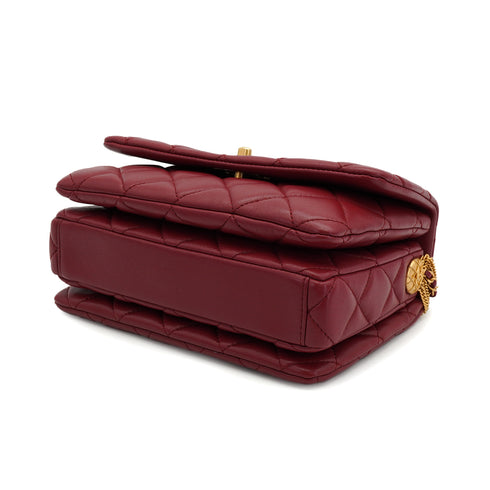 CHANEL MATELASSE CHAIN SHOULDER BAG BORDEAUX LAMB SKIN GOLD HARDWARE 90334160