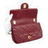CHANEL MATELASSE CHAIN SHOULDER BAG BORDEAUX LAMB SKIN FAUX PEARL GOLD HARDWARE 90343017