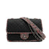 CHANEL MATELASSE CHAIN SHOULDER BAG LEATHER TWEED BLACK SILVER HARDWARE 90328927