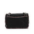 CHANEL MATELASSE CHAIN SHOULDER BAG LEATHER TWEED BLACK SILVER HARDWARE 90328927