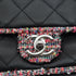 CHANEL MATELASSE CHAIN SHOULDER BAG LEATHER TWEED BLACK SILVER HARDWARE 90328927