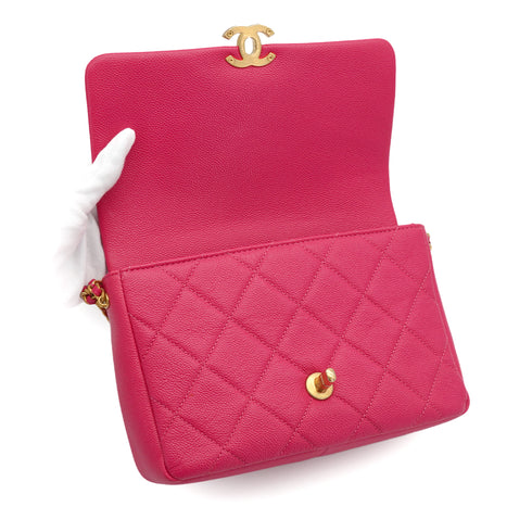 CHANEL MATELASSE CHAIN SHOULDER BAG PINK CAVIAR SKIN GOLD HARDWARE 90332577