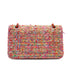 CHANEL MATELASSE CHAIN SHOULDER BAG PINK MULTICOLOR TWEED SILVER HARDWARE 90326719