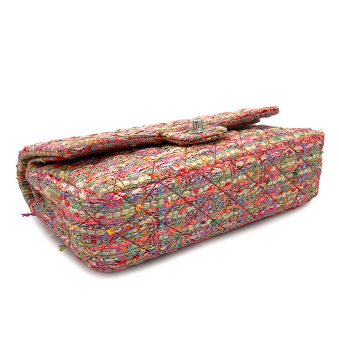 CHANEL MATELASSE CHAIN SHOULDER BAG PINK MULTICOLOR TWEED SILVER HARDWARE 90326719