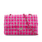 CHANEL MATELASSE CHAIN SHOULDER BAG PINK TWEED SILVER HARDWARE 90335041
