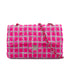 CHANEL MATELASSE CHAIN SHOULDER BAG PINK TWEED SILVER HARDWARE 90335041