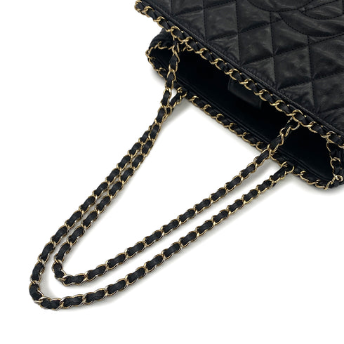 CHANEL MATELASSE COCOMARK CHAIN SHOULDER BAG BLACK LEATHER GOLD HARDWARE 90322778