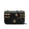 CHANEL MATELASSE COCO CLIPS CHAIN SHOULDER BAG RHINESTONE FAUX PEARL BLACK LAMB SKIN GOLD HARDWARE 90331664