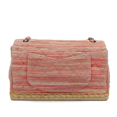 CHANEL MATELASSE ESPADRILLE MOTIF CHAIN SHOULDER BAG PINK SILVER HARDWARE 90343943