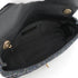 CHANEL MATELASSE FAUX PEARL HAND CHAIN SHOULDER BAG BLACK NAVY SEQUINS LEATHER GOLD HARDWARE 90343005