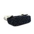 CHANEL MATELASSE FAUX PEARL HAND CHAIN SHOULDER BAG BLACK NAVY SEQUINS LEATHER GOLD HARDWARE 90343005
