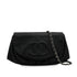 CHANEL MATELASSE HALF MOON CHAIN SHOULDER BAG BLACK CAVIAR SKIN SILVER HARDWARE 90343936
