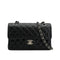 CHANEL CLASSIC FLAP SMALL CHAIN SHOULDER BAG BLACK CAVIAR SKIN SILVER HARDWARE 90334169