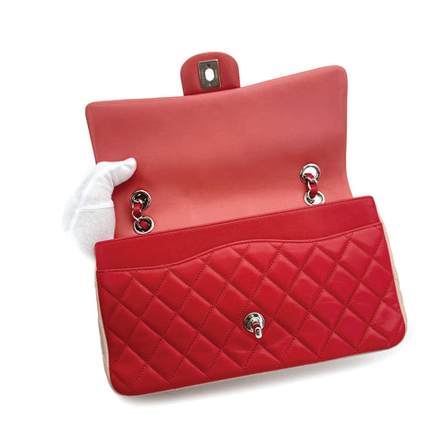 CHANEL MATELASSE MEDIUM CHAIN SHOULDER BAG PINK LAMB SKIN SILVER HARDWARE 90311833