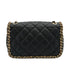 CHANEL MATELASSE FAUX PEARL CHAIN SHOULDER BAG BLACK LEATHER 90332580