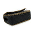 CHANEL MATELASSE FAUX PEARL CHAIN SHOULDER BAG BLACK LEATHER 90332580