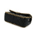 CHANEL MATELASSE FAUX PEARL CHAIN SHOULDER BAG BLACK LEATHER 90332580