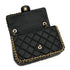 CHANEL MATELASSE FAUX PEARL CHAIN SHOULDER BAG BLACK LEATHER 90332580