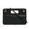 CHANEL MATELASSE SMALL SHOPPING BAG BLACK LAMB SKIN GOLD HARDWARE 90335798
