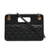 CHANEL MATELASSE SMALL SHOPPING BAG BLACK LAMB SKIN GOLD HARDWARE 90335798