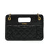 CHANEL MATELASSE SMALL SHOPPING BAG BLACK LAMB SKIN GOLD HARDWARE 90335798