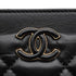 CHANEL MATELASSE SMALL SHOPPING BAG BLACK LAMB SKIN GOLD HARDWARE 90335798