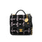 CHANEL MATELASSE TWEED CHAIN HAND SHOULDER BAG PINK BLACK GOLD HARDWARE 90332582
