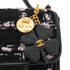 CHANEL MATELASSE TWEED CHAIN HAND SHOULDER BAG PINK BLACK GOLD HARDWARE 90332582