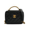CHANEL MATELASSE VANITY CHAIN SHOULDER BLACK CAVIAR SKIN GOLD HARDWARE 90334153