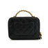 CHANEL MATELASSE VANITY CHAIN SHOULDER BLACK CAVIAR SKIN GOLD HARDWARE 90334153