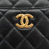 CHANEL MATELASSE VANITY CHAIN SHOULDER BLACK CAVIAR SKIN GOLD HARDWARE 90334153
