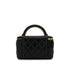 CHANEL MATELASSE VANITY HAND SHOULDER BAG BLACK LAMB SKIN GOLD HARDWARE 90335801