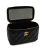 CHANEL MATELASSE VANITY HAND SHOULDER BAG BLACK LAMB SKIN GOLD HARDWARE 90335801