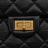 CHANEL MATERASSE 2.55 CHAIN SHOULDER BAG BLACK LEATHER GOLD HARDWARE 90345071