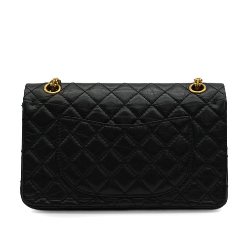 CHANEL MATERASSE 2.55 REISSUE CASINO LUCKY CHARM CHAIN SHOULDER BAG BLACK LEATHER GOLD HARDWARE 90344369