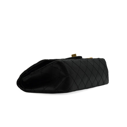 CHANEL MATERASSE 2.55 REISSUE CASINO LUCKY CHARM CHAIN SHOULDER BAG BLACK LEATHER GOLD HARDWARE 90344369