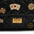 CHANEL MATERASSE 2.55 REISSUE CASINO LUCKY CHARM CHAIN SHOULDER BAG BLACK LEATHER GOLD HARDWARE 90344369