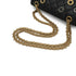 CHANEL MINI MATERASSE 2.55 REISSUE CIRCLE CHARM RHINE STONE SHOULDER BAG BLACK LAMB SKIN GOLD HARDWARE 90343939