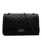 CHANEL MATERASSE 2.55 CHAIN SHOULDER BAG BLACK LEATHER SO BLACK HARDWARE 90346673