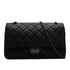 CHANEL MATERASSE 2.55 CHAIN SHOULDER BAG BLACK LEATHER SO BLACK HARDWARE 90346673