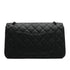 CHANEL MATERASSE 2.55 CHAIN SHOULDER BAG BLACK LEATHER SO BLACK HARDWARE 90346673