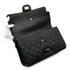 CHANEL MATERASSE 2.55 CHAIN SHOULDER BAG BLACK LEATHER SO BLACK HARDWARE 90346673