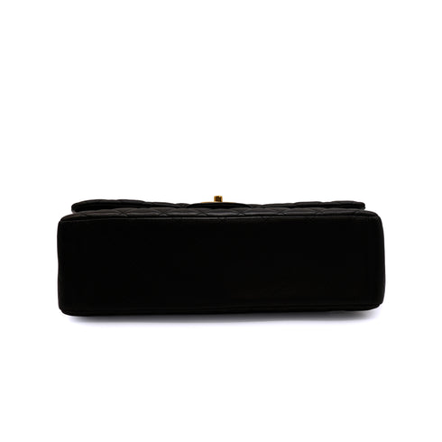 CHANEL MAXI MATELASSE 34 CHAIN SHOULDER BAG BLACK LAMB SKIN GOLD HARDWARE 90346099