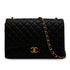 CHANEL MAXI MATELASSE 34 CHAIN SHOULDER BAG BLACK LAMB SKIN GOLD HARDWARE 90346099