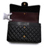 CHANEL MAXI MATELASSE 34 CHAIN SHOULDER BAG BLACK LAMB SKIN GOLD HARDWARE 90346099