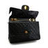 VINTAGE CHANEL MAXI MATELASSE 34 CHAIN SHOULDER BAG BLACK LAMB SKIN GOLD HARDWARE 90347766
