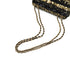 CHANEL MINI CHAIN SHOULDER BAG BLACK GOLD SEQUINS LEATHER GOLD HARDWARE 90340136